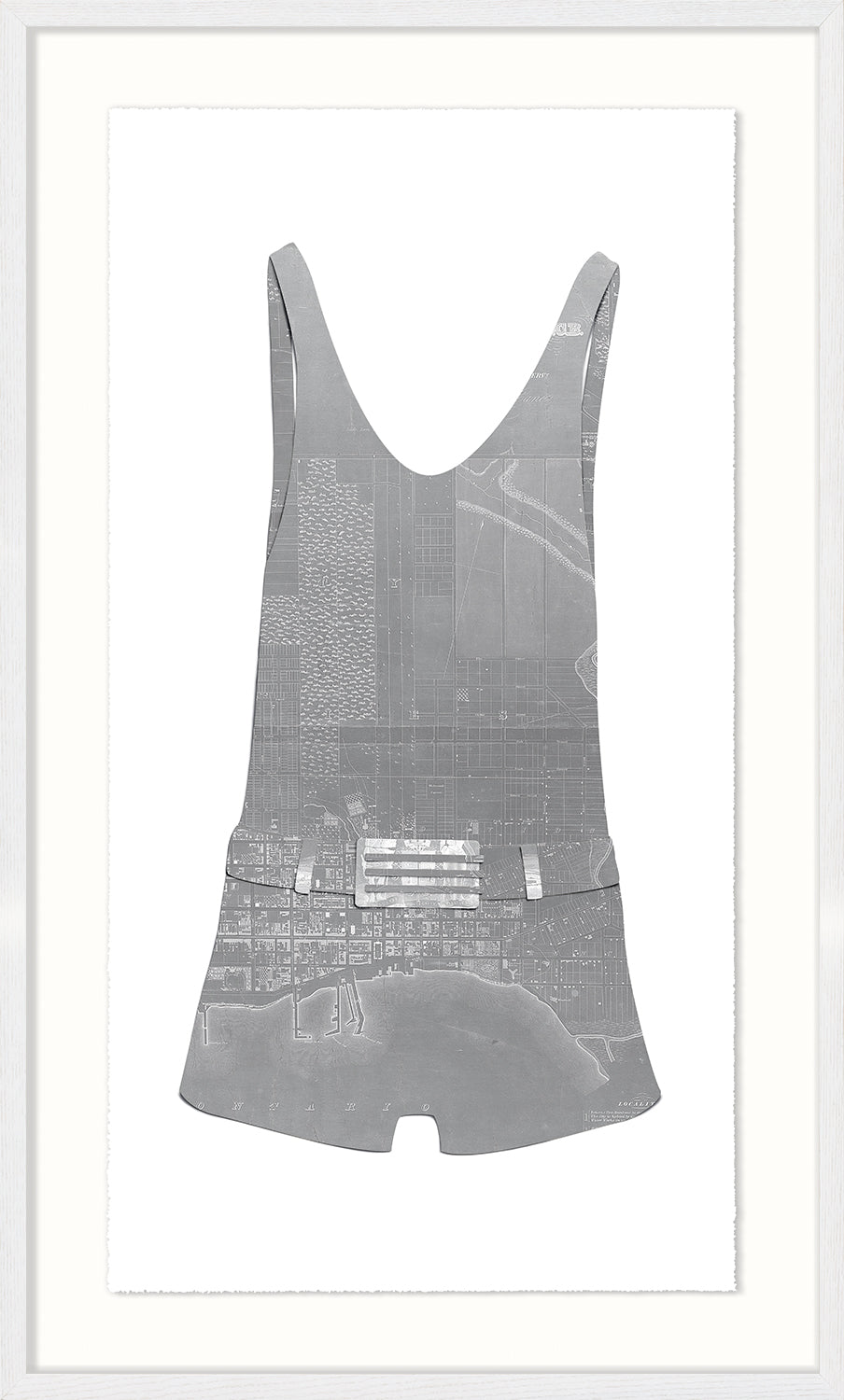 front view of SWIM CUTOUTS-GREY I luxury Artwork