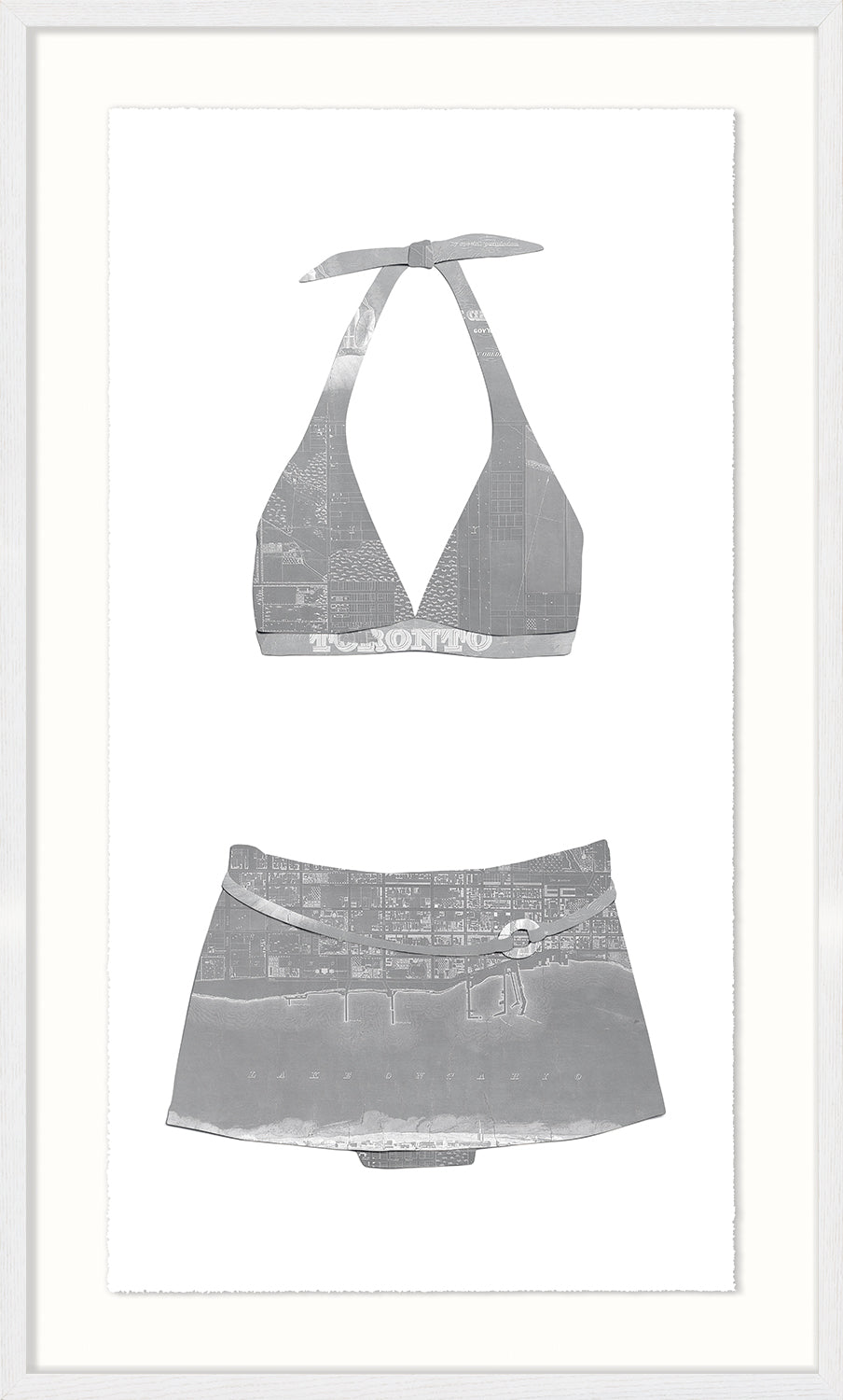 front view of SWIM CUTOUTS-GREY II luxury Artwork