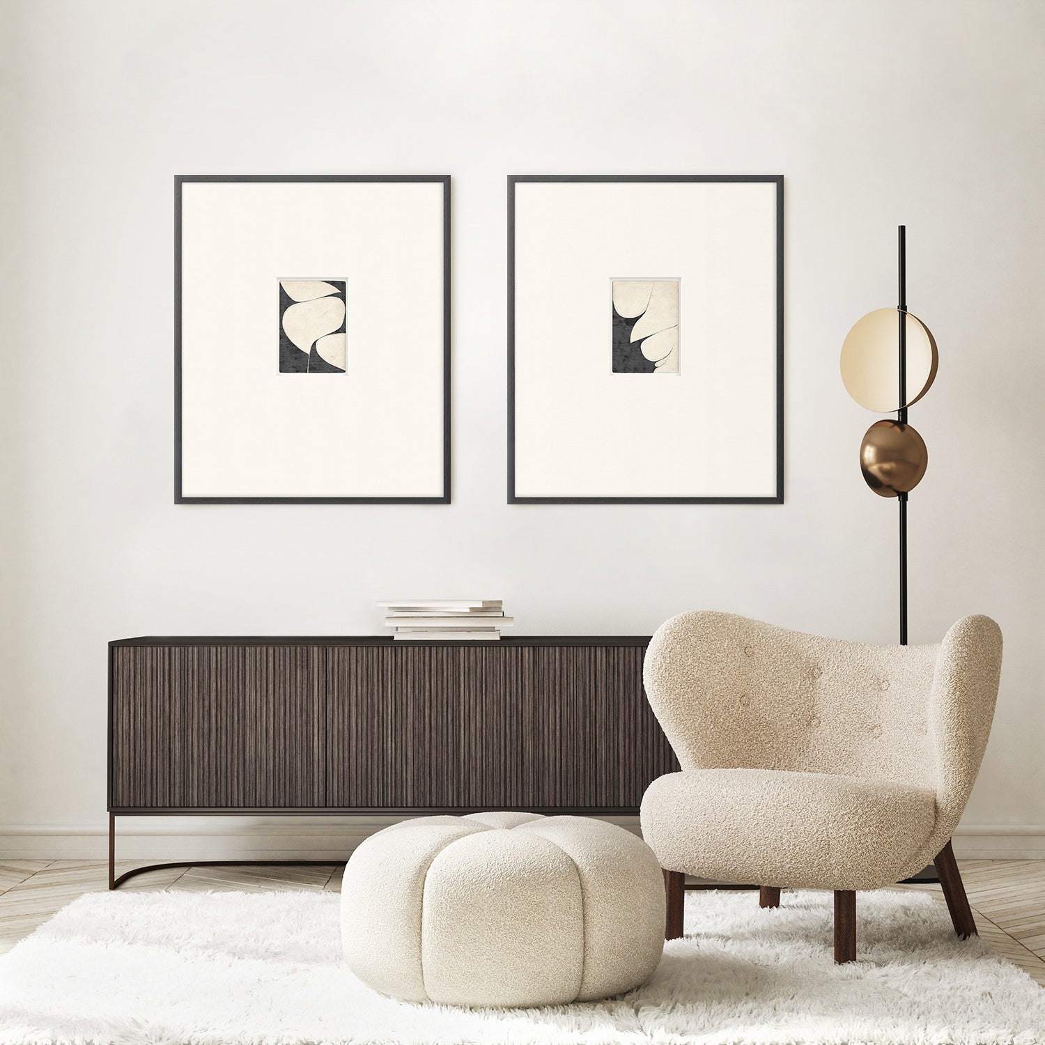 front view of Mid Post II luxury Artwork