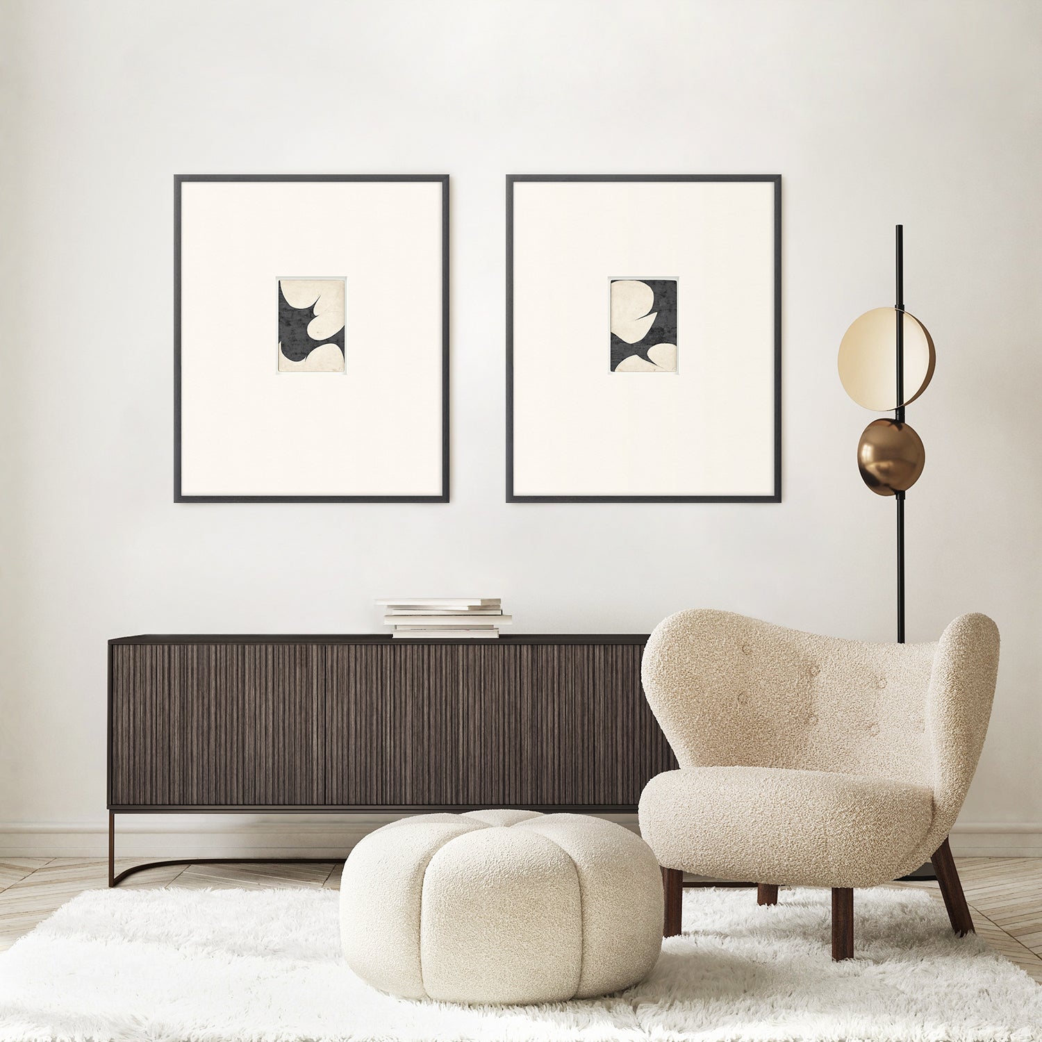 angle view of Mid Post I luxury Artwork