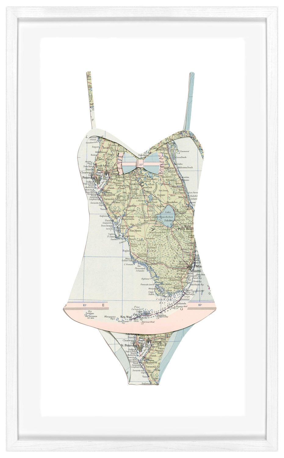 front view of FLORIDA – SWIM CUTOUT I luxury Artwork
