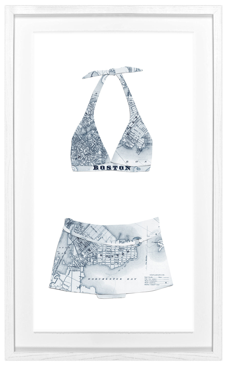 front view of BOSTON – SWIM CUTOUT I luxury Artwork