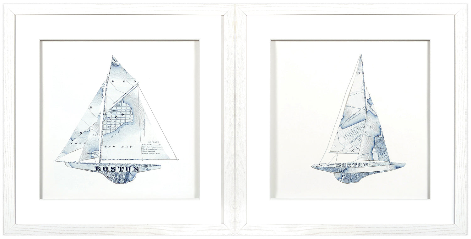 front view of SAILING – BOSTON S/2 luxury Artwork
