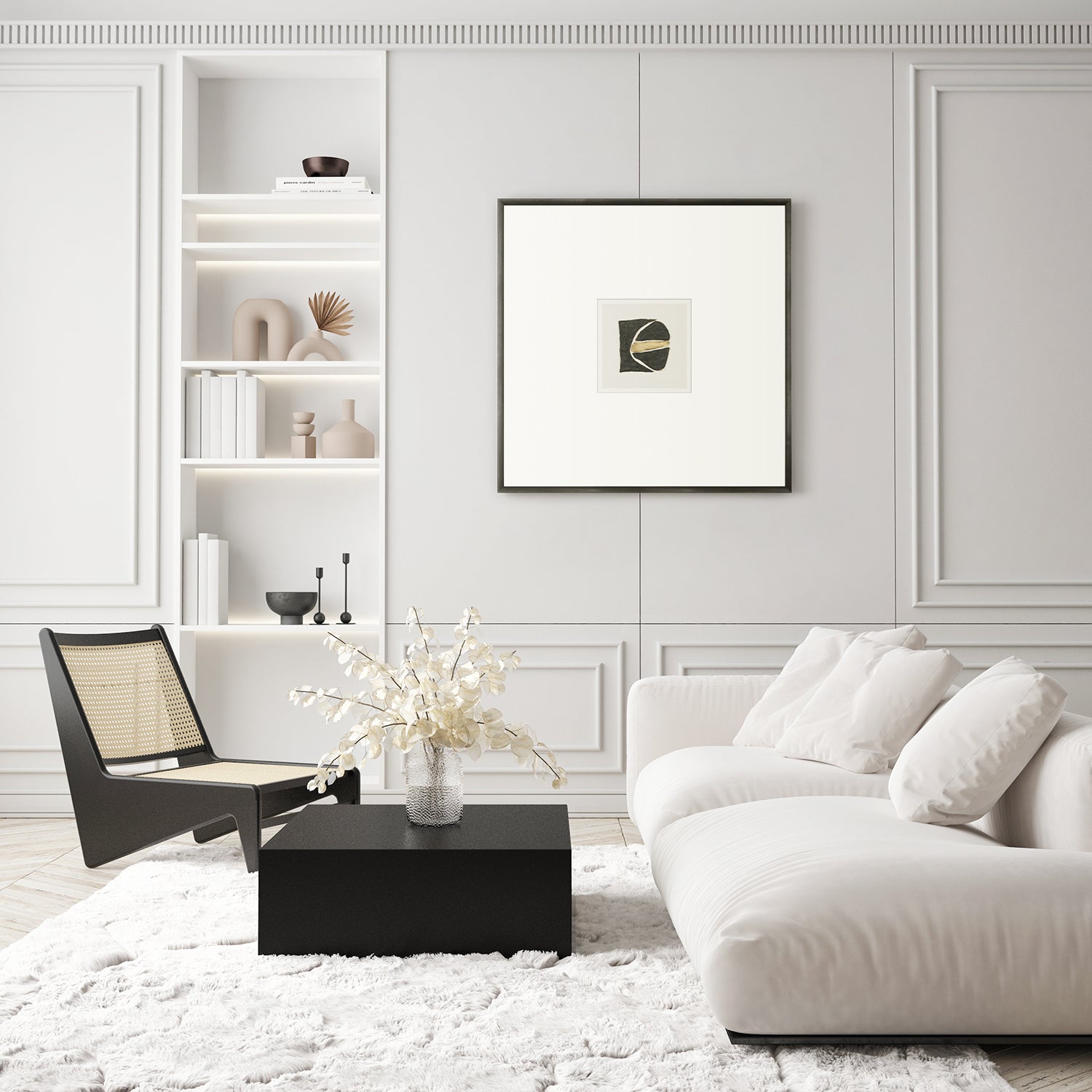 angle view of Mid-Expression III luxury Artwork