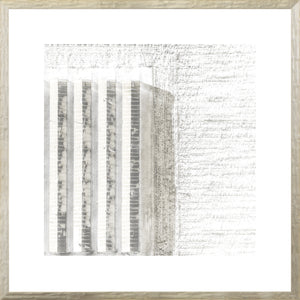 Aerial – Rural View II wall art featuring a monochrome abstract design with vertical lines.