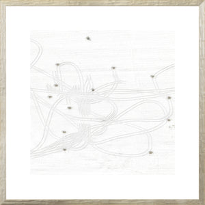 Aerial – Rural View III wall art featuring abstract white patterns and small details on a light background.