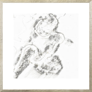 Aerial – Rural View IV wall art featuring a monochromatic landscape with winding paths and trees.