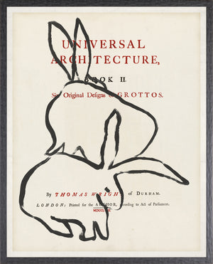 Frontispiece Rabbits framed art print