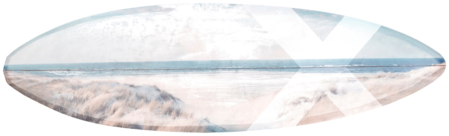 front view of Surfboard Beach View luxury Artwork