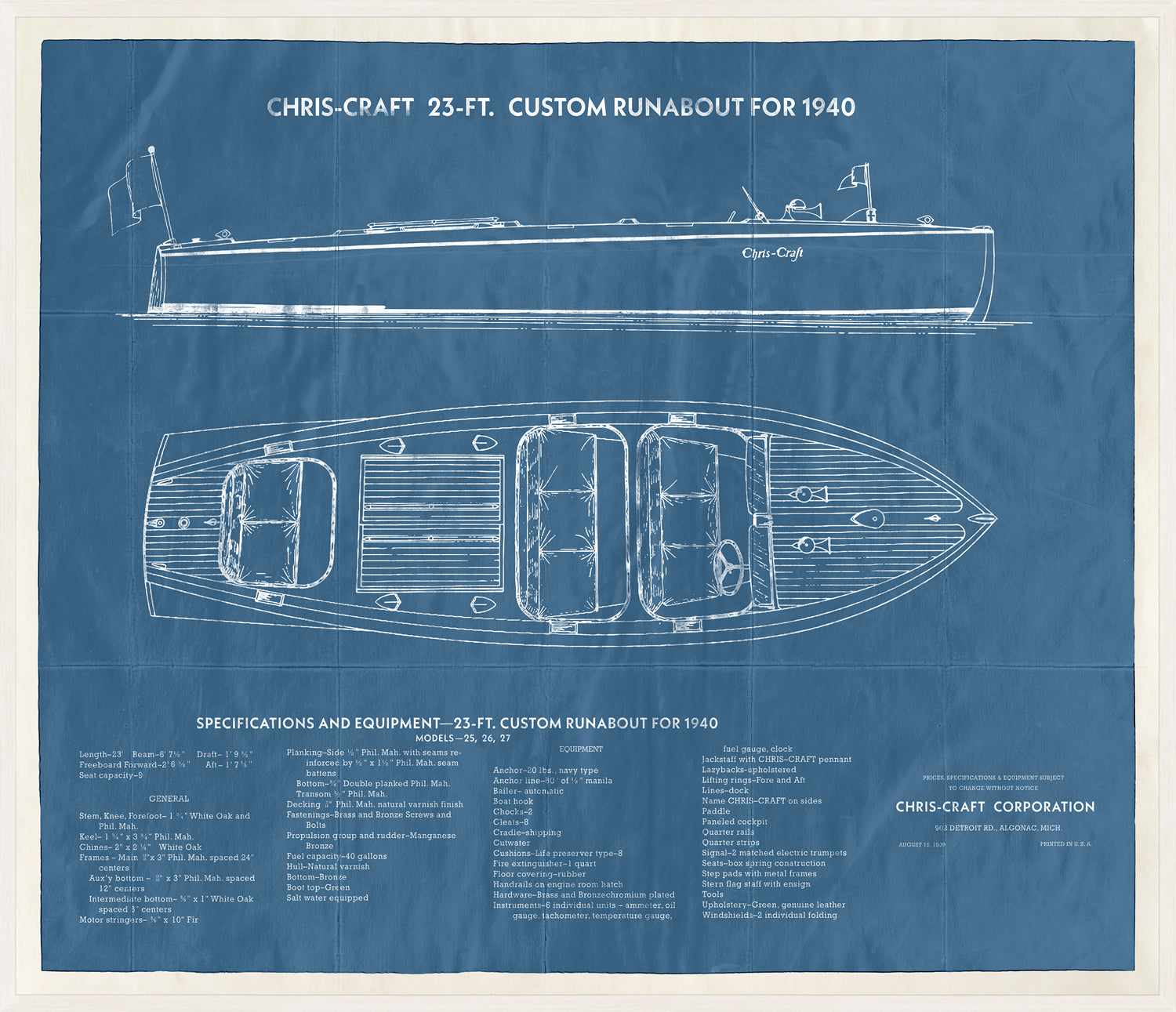 Custom Runabout framed art print