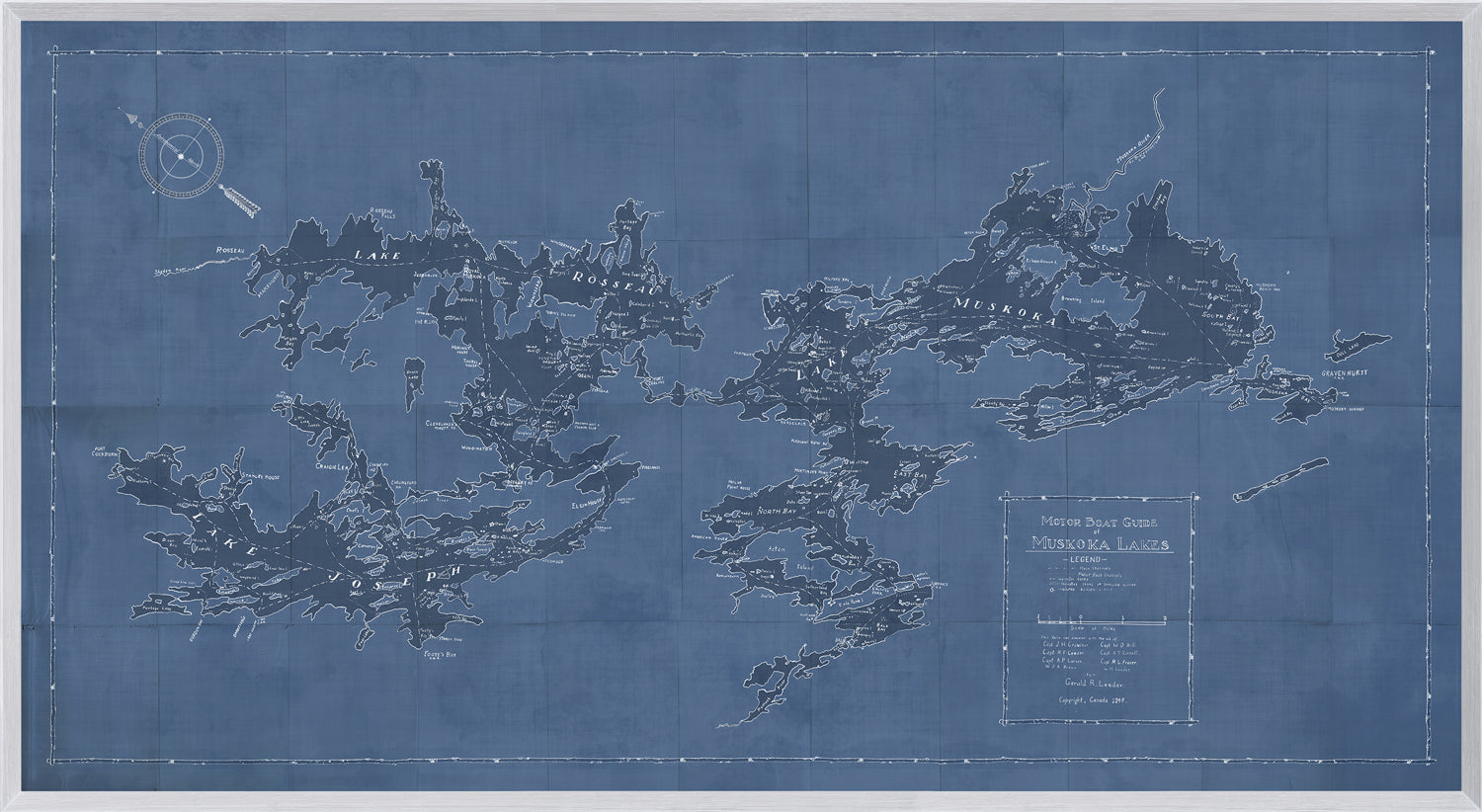 Mapa – Guía de lanchas motoras de los lagos Muskoka