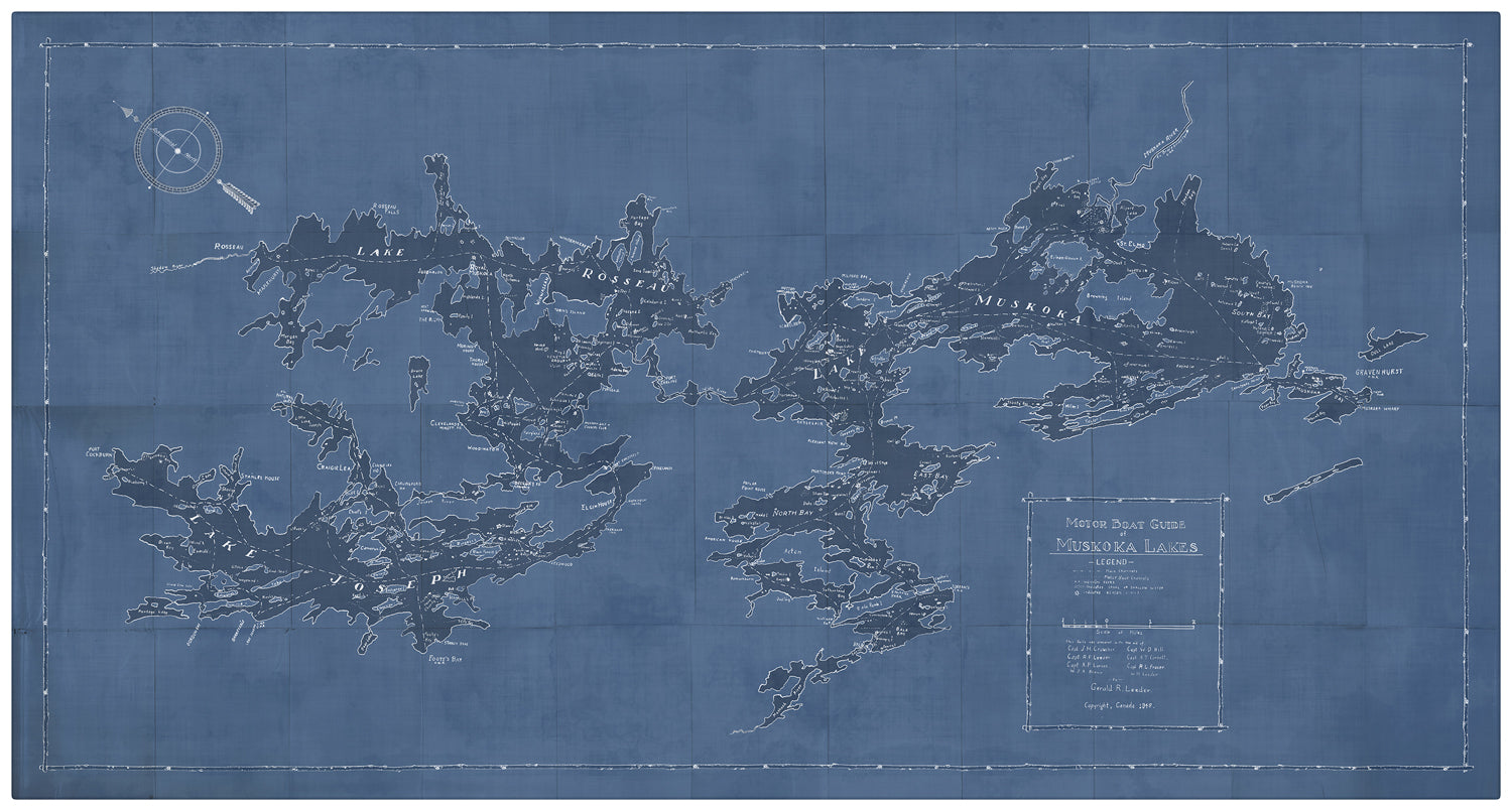 Mapa – Guía de lanchas motoras de los lagos Muskoka