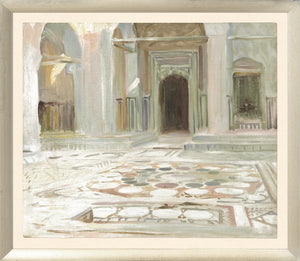 Collection 08 – Cairo, 1891 wall art featuring soft pastel colors and intricate floor patterns.