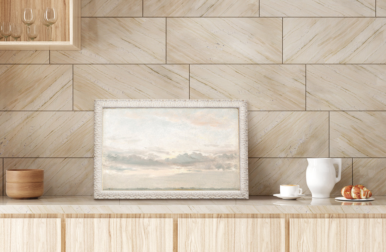 front view of Petite Scapes Sunset Study C. 1821 luxury Artwork