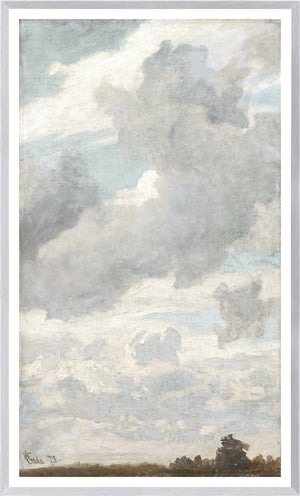 Air Study C. 1873 wall art featuring soft gray clouds on a light blue sky background.