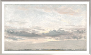 Sunset Study C. 1821 wall art featuring soft clouds and a light sky in muted tones