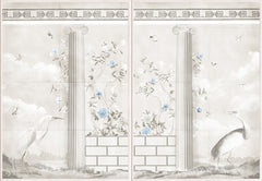 61.5 × 83.5 in – Glass Framed, Cerluean