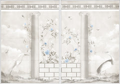 76.5 × 109.5 in – Framed Canvas, Cerluean
