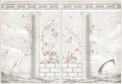 61.5 × 83.5 in – Glass Framed, Burnt Coral