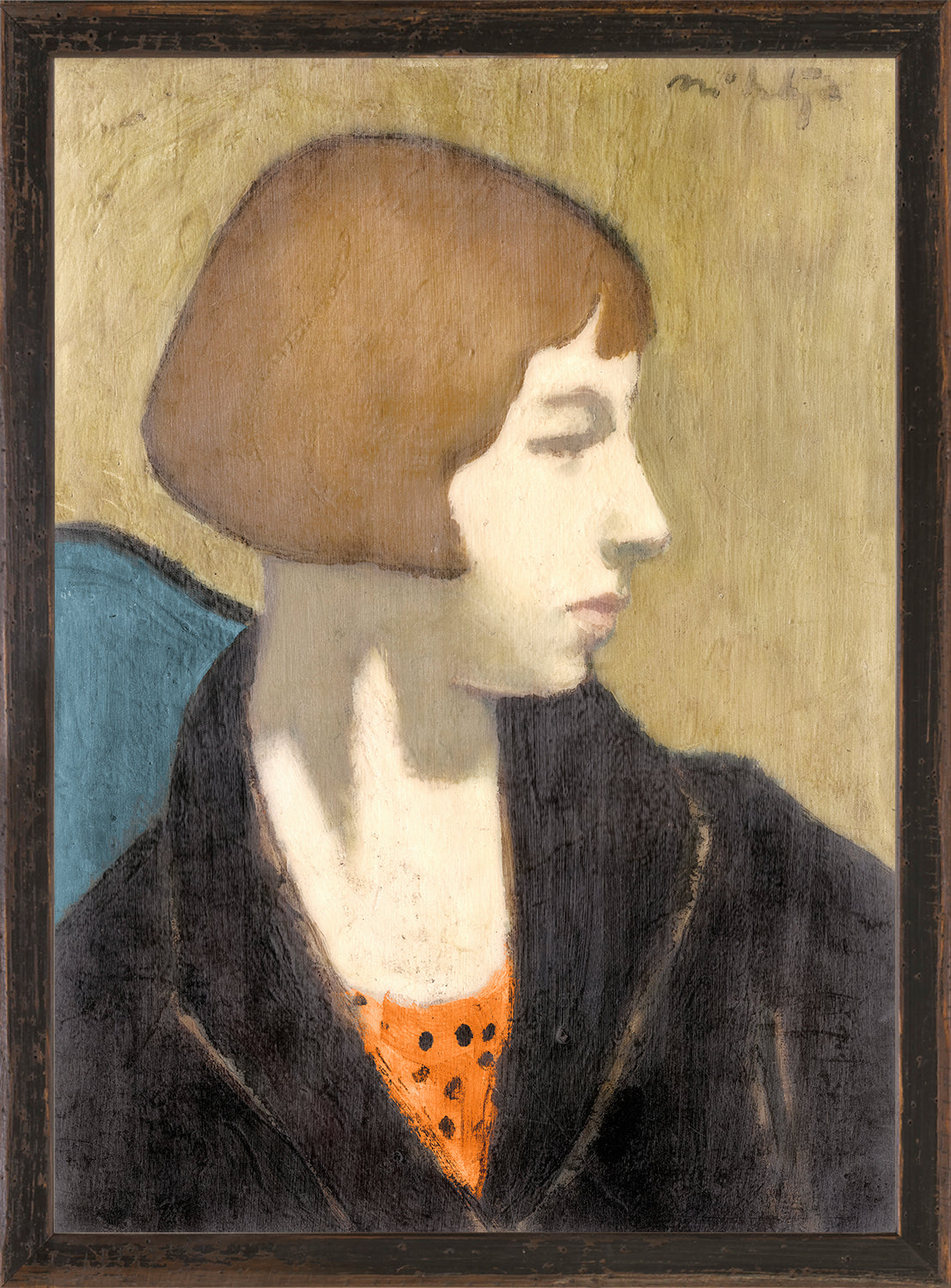 front view of COLLECTION VINTAGE – WOMAN IN BLACK JACKET, 1917 luxury Artwork