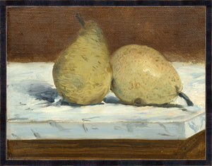 Still Life with Pears framed art print, 27.75 × 21.75 in