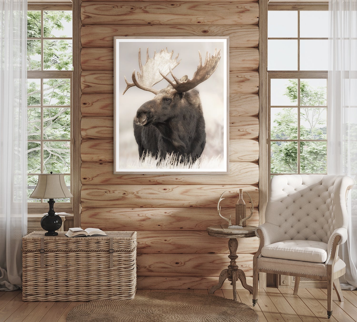 front view of Grand Teton Moose luxury Artwork