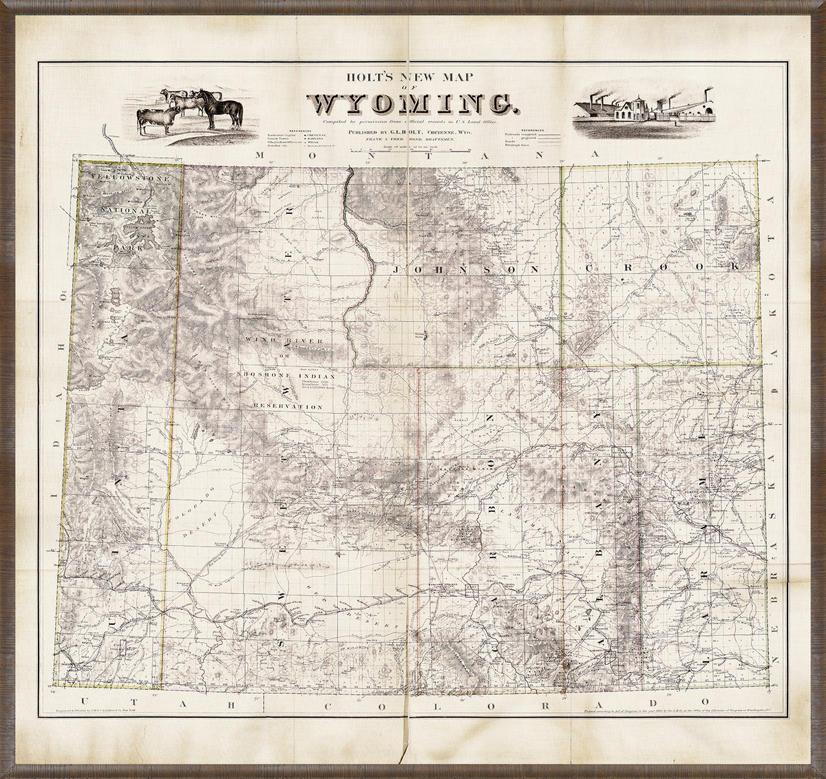 Carte - Wyoming, 1885