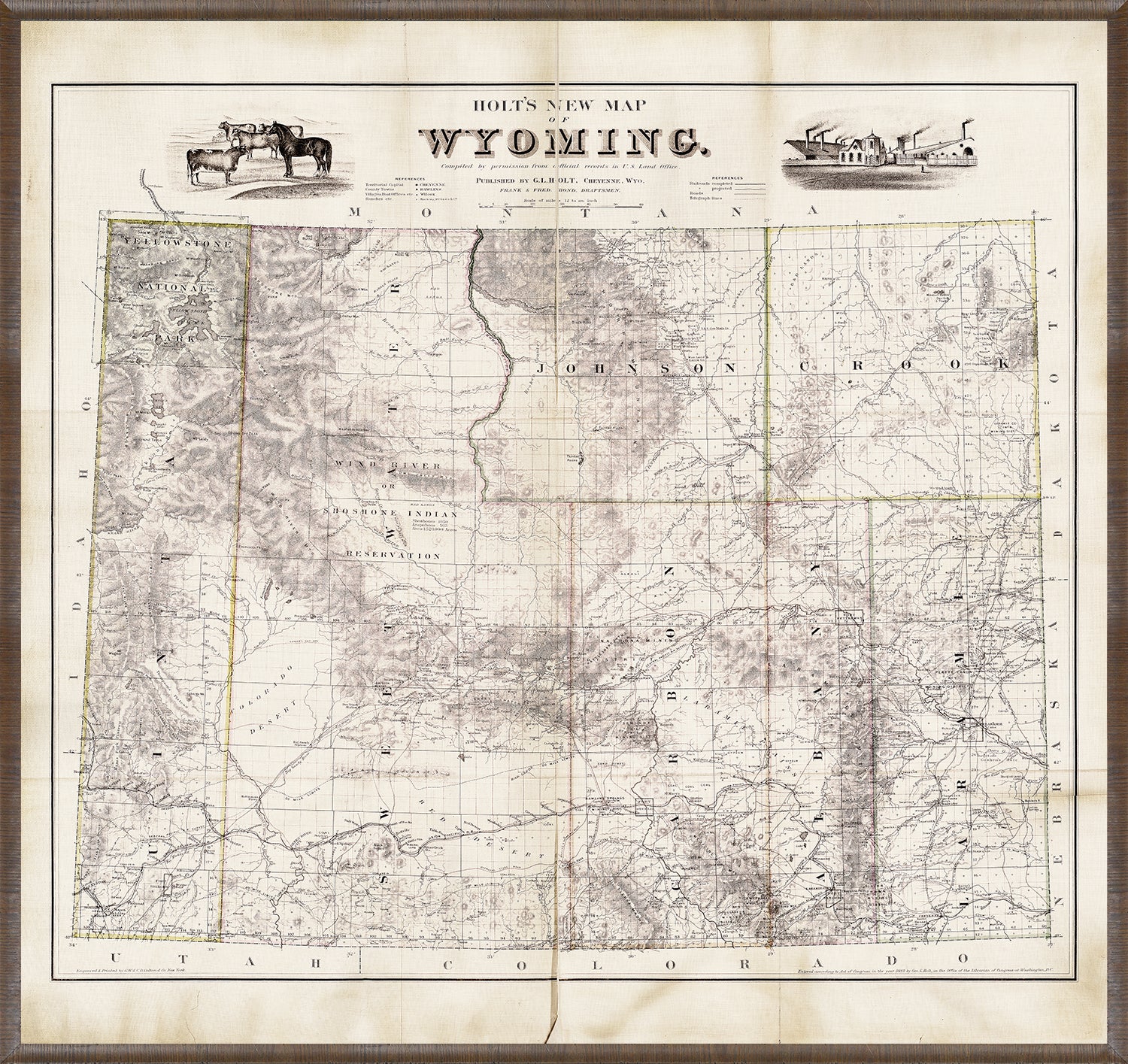 Carte - Wyoming, 1885