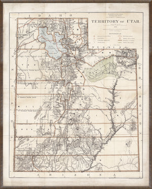 Carte - Territoire de l'Utah, 1876