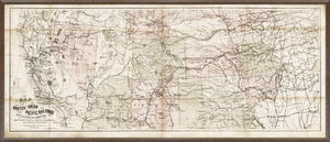 Carte - Chemins de fer de l'Union Pacific, 1867