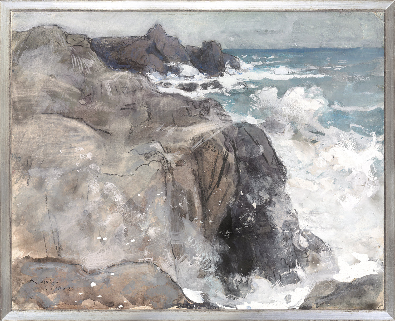 front view of COLLECTION VINTAGE – STORM ON THE ISLAND OF YEU, 1916 luxury Artwork