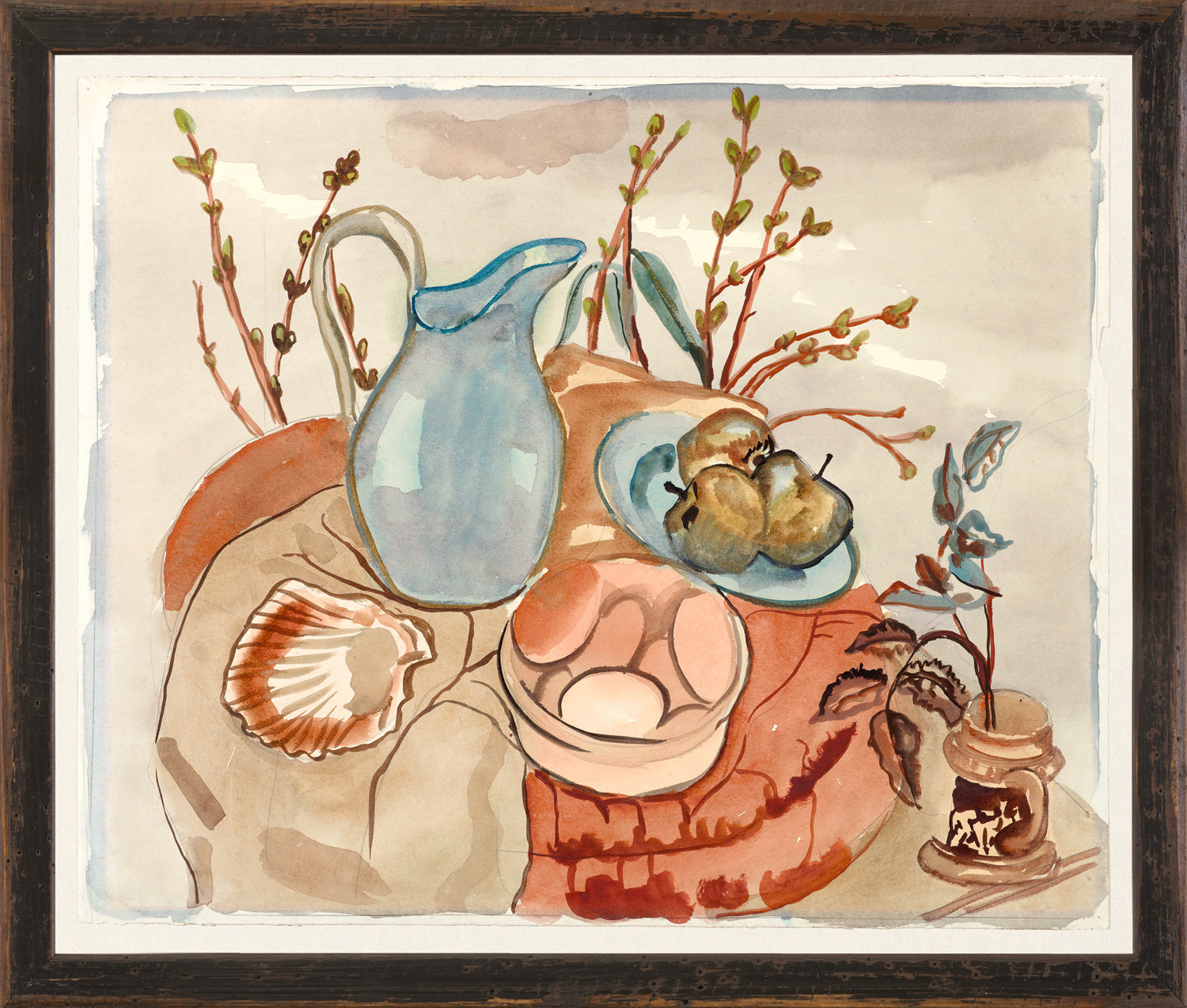 front view of COLLECTION VINTAGE – STILL LIFE WITH EGGS AND WILLOW, 1929 luxury Artwork