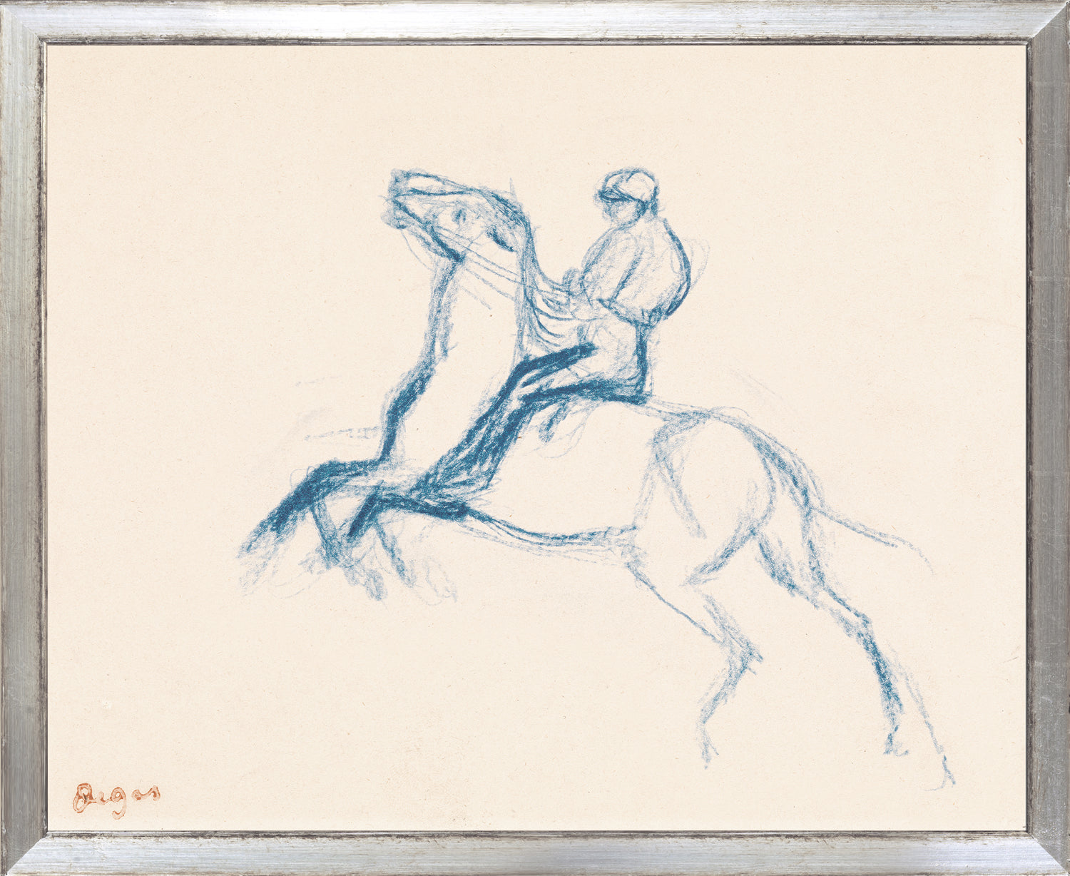 front view of COLLECTION VINTAGE – JOCKEY ON HORSE, 1869 luxury Artwork
