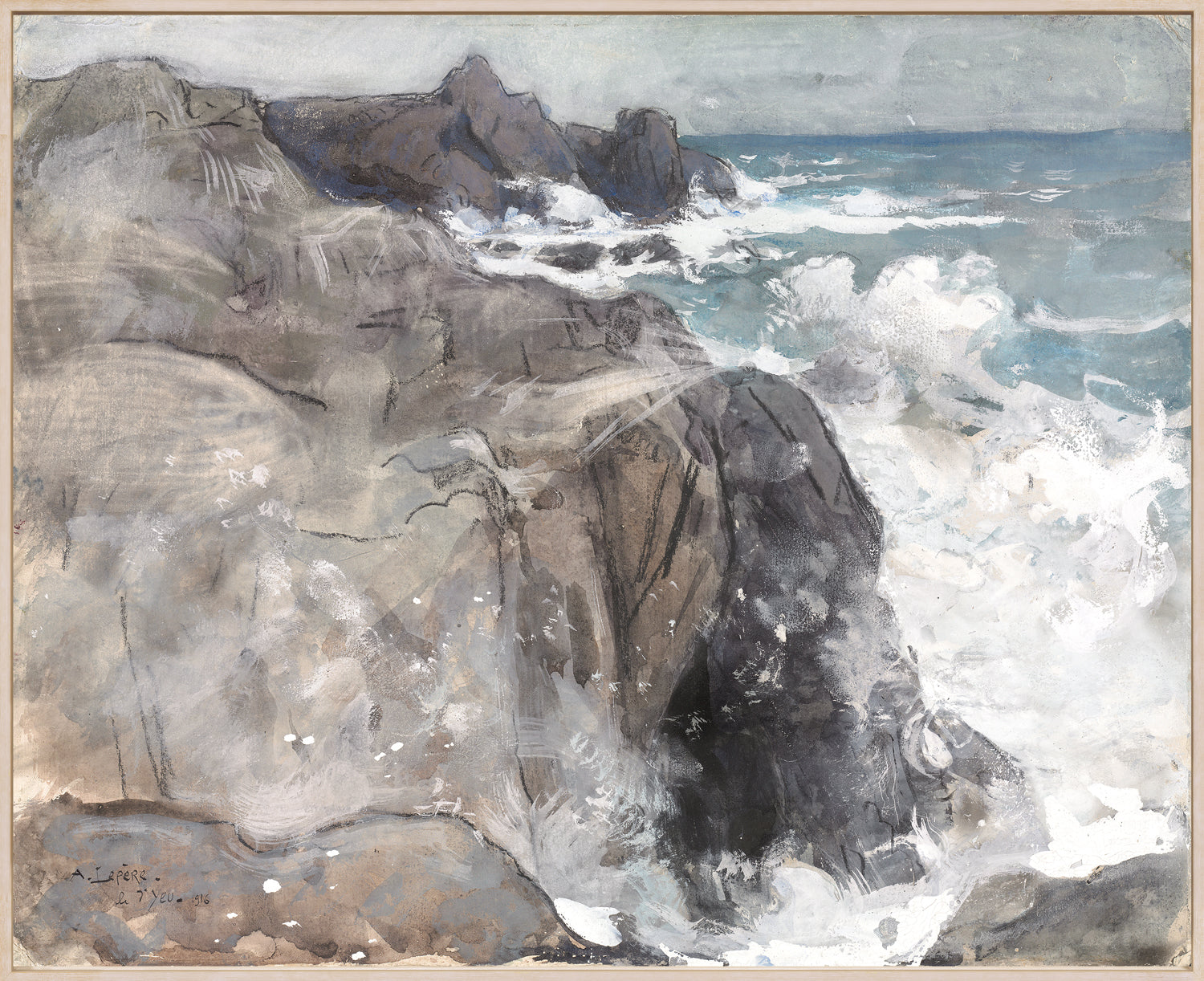 Temporal en la isla de Yeu, 1916
