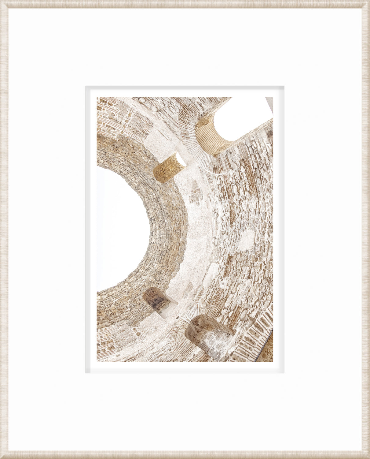 Masonry – Roman Temple wall art featuring a circular stone interior with arches.