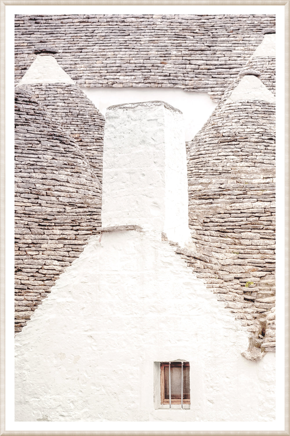 front view of Masonry Trullo Rooftops luxury Artwork
