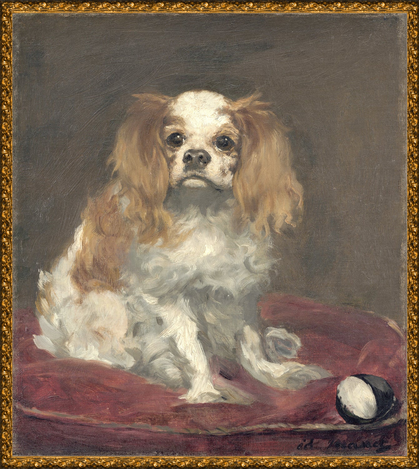 front view of COLLECTION 23 – A KING CHARLES SPANIEL C. 1866 luxury Artwork