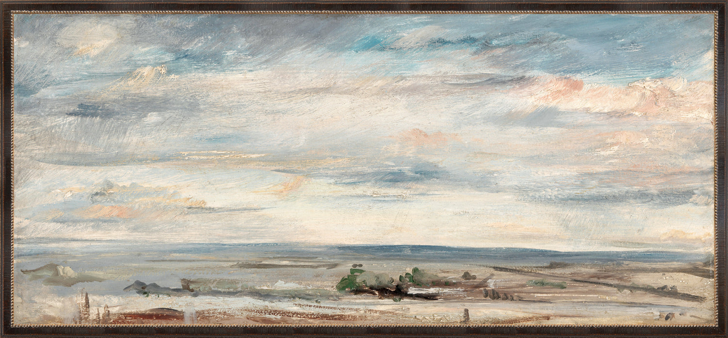 front view of COLLECTION 23 – CLOUD STUDY WITH MARSHLANDS C. 1821 luxury Artwork