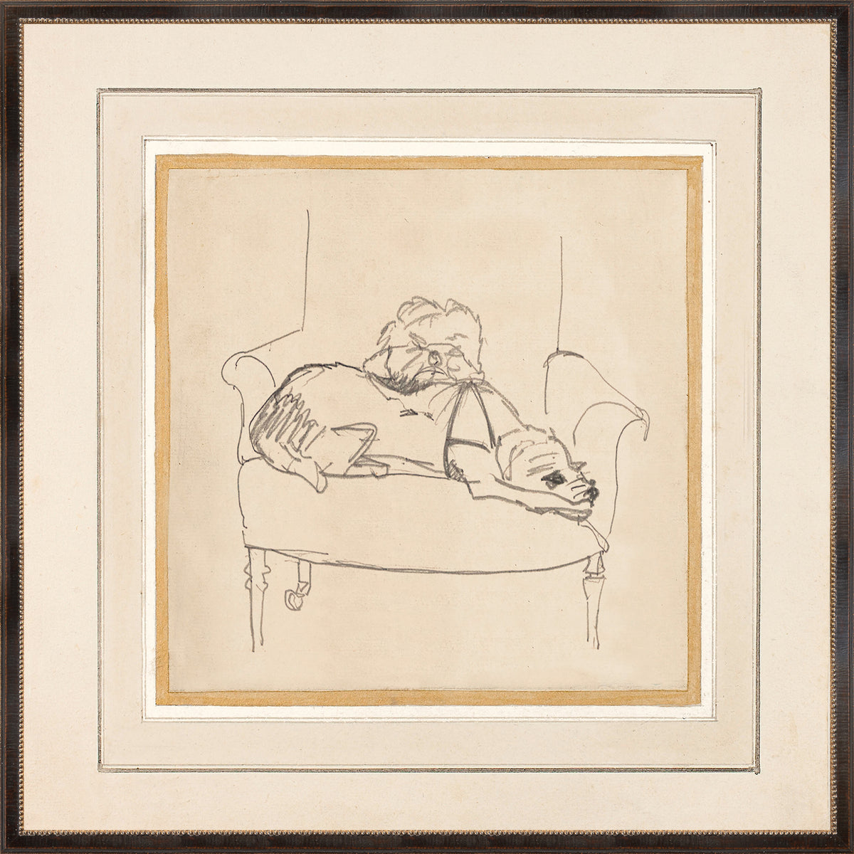 front view of COLLECTION 23 – TWO DOGS ON A CHAIR C. 1930 luxury Artwork
