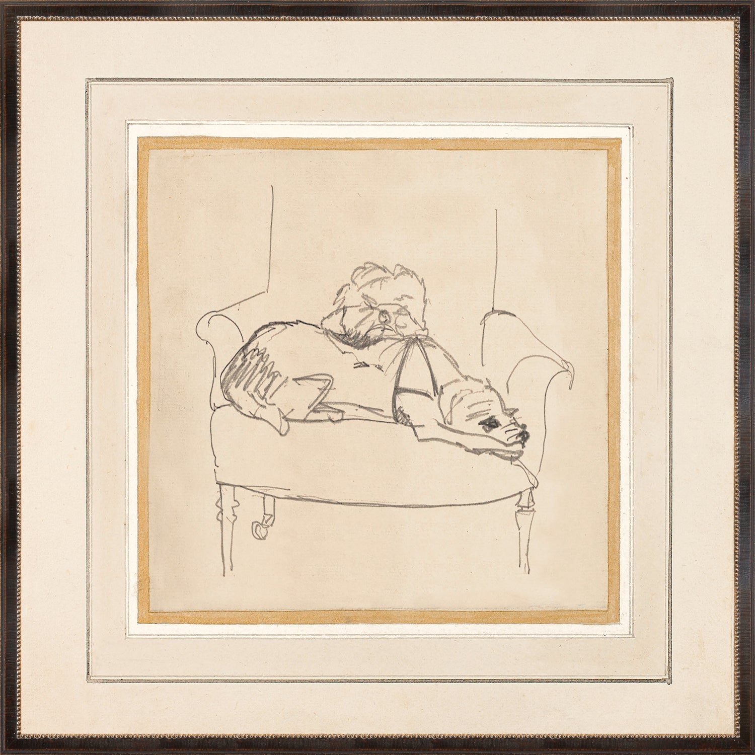 front view of COLLECTION 23 – TWO DOGS ON A CHAIR C. 1930 luxury Artwork