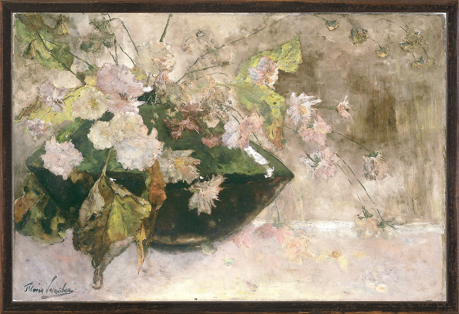 front view of COLLECTION 23 – STILL LIFE WITH PEONIES C. 1889 luxury Artwork