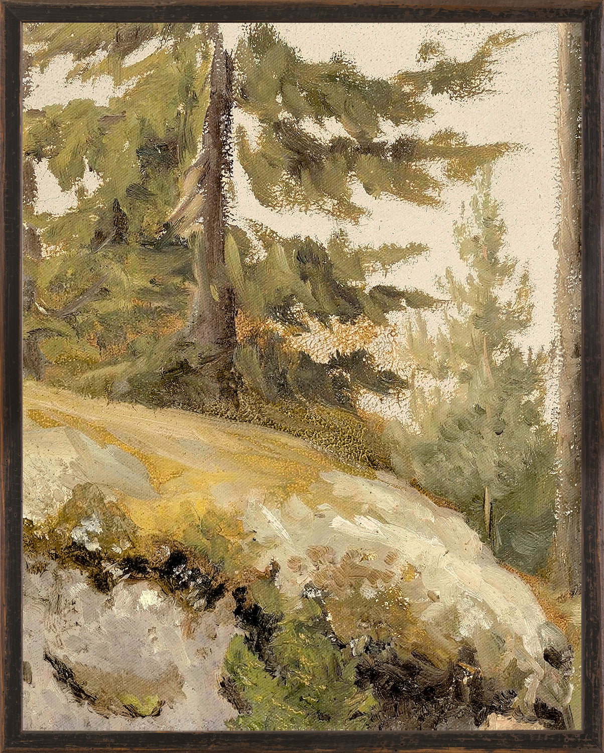 front view of Northern Collection - Forest Study C. 1881 luxury Artwork