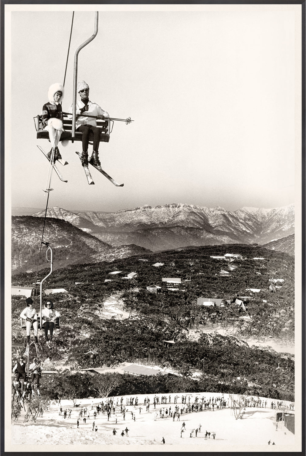 front view of Ski Vacation I, C. 1960 luxury Posters, Prints, & Visual Artwork