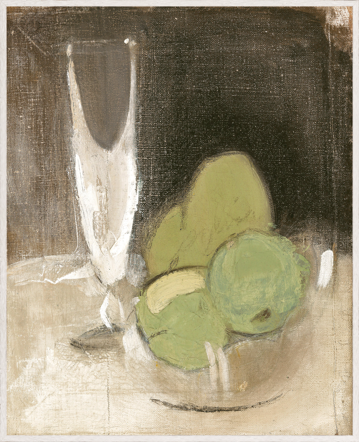 front view of Green Apples & Champagne C. 1934 luxury Artwork