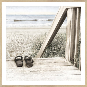 Boardwalks End framed art print