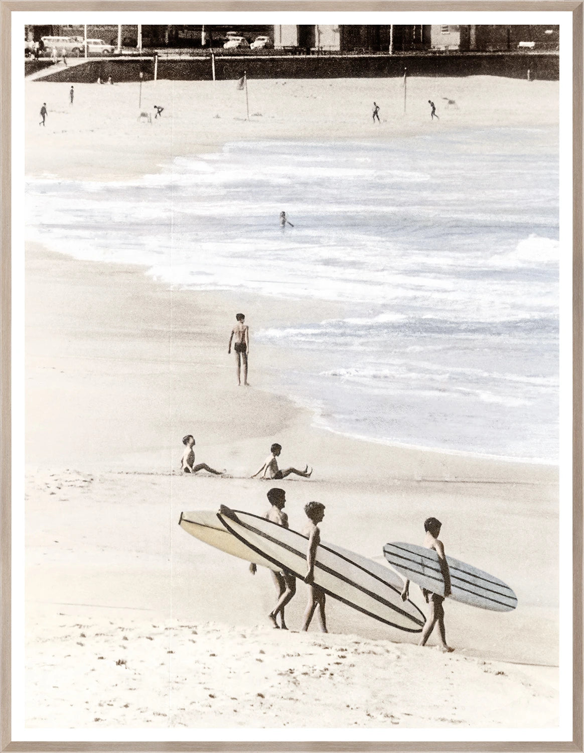 front view of Surfing Trio luxury Artwork