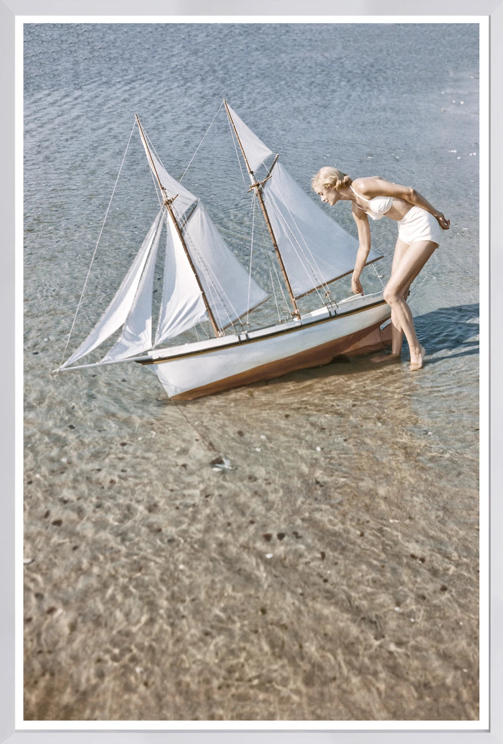 front view of Toni Frissell - Schooner & Model, C.1948 luxury Artwork