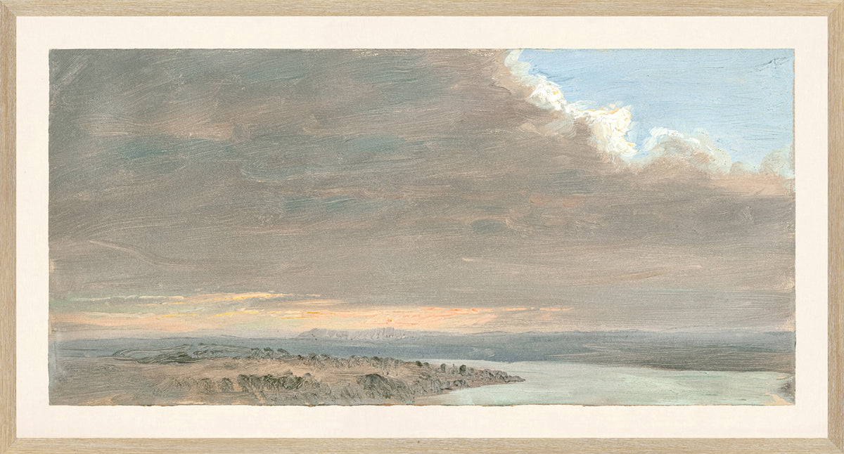 front view of Hudson River School – Sunset, Hudson Valley C. 1870 luxury Artwork