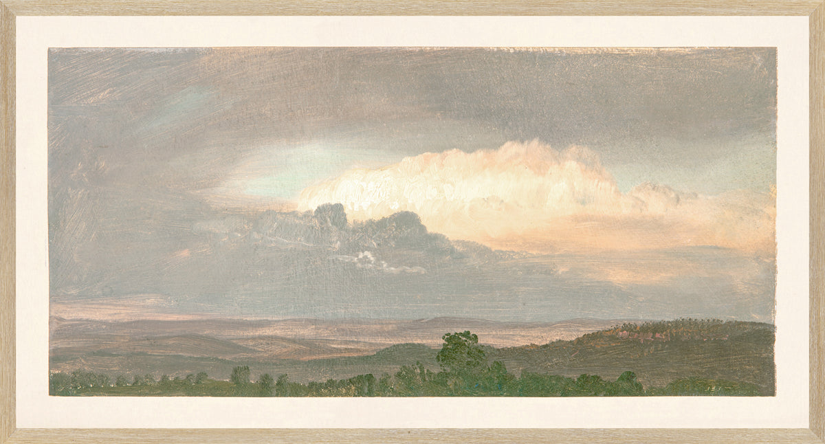 front view of Hudson River School – Clouds Over the Hills C.1865 luxury Artwork