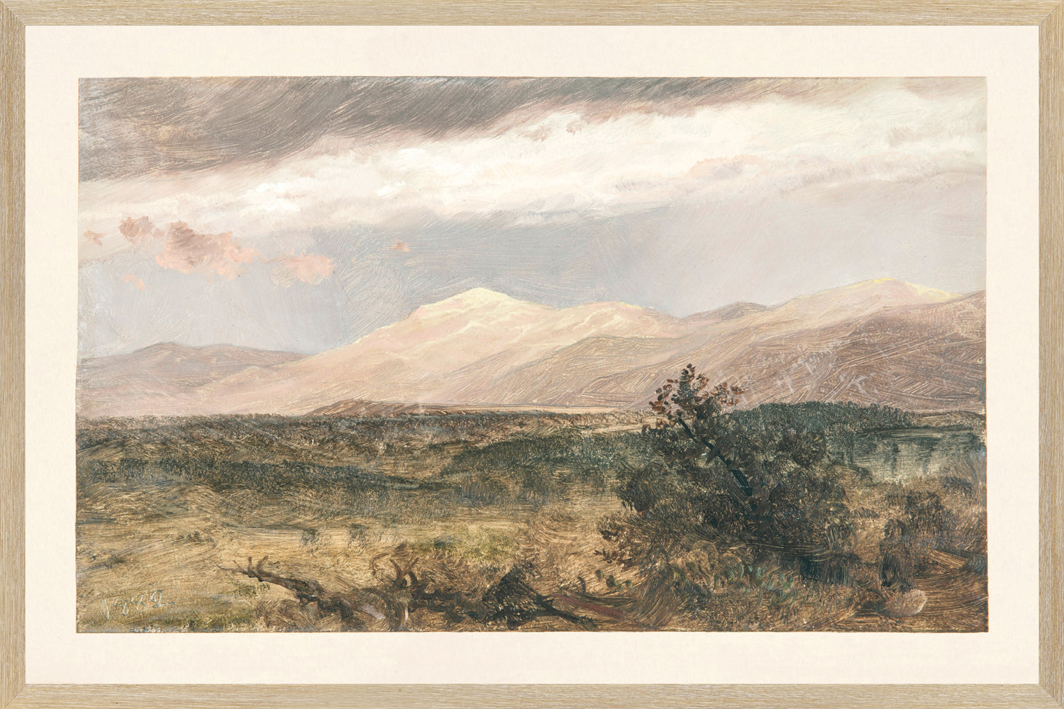 front view of Hudson River School – Catskills at Sunset C. 1870 luxury Artwork